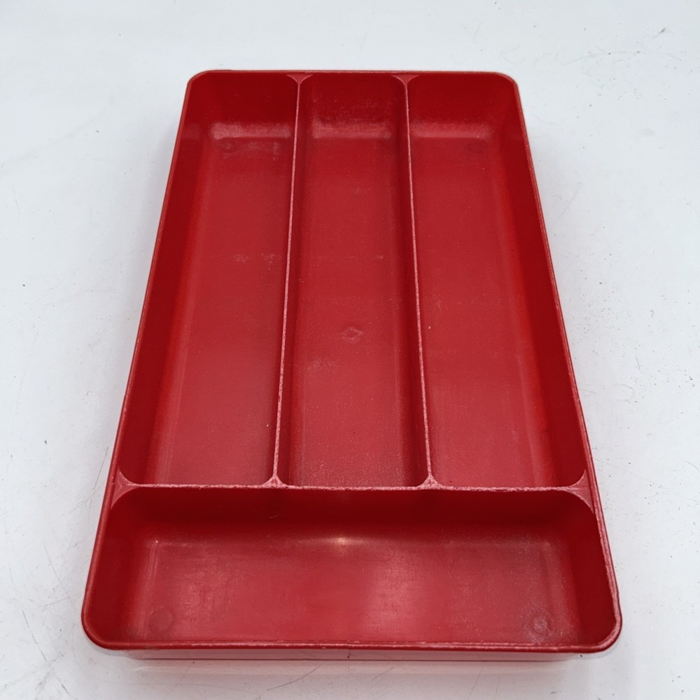 Vintage LUSTRO WARE Silverware Tray, Hard Plastic,Utensil Drawer Organizer READ